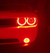 2008-2014 Dodge Challenger ORACLE Dynamic ColorSHIFT Headlight Halo Kit - Surface Mount image 2