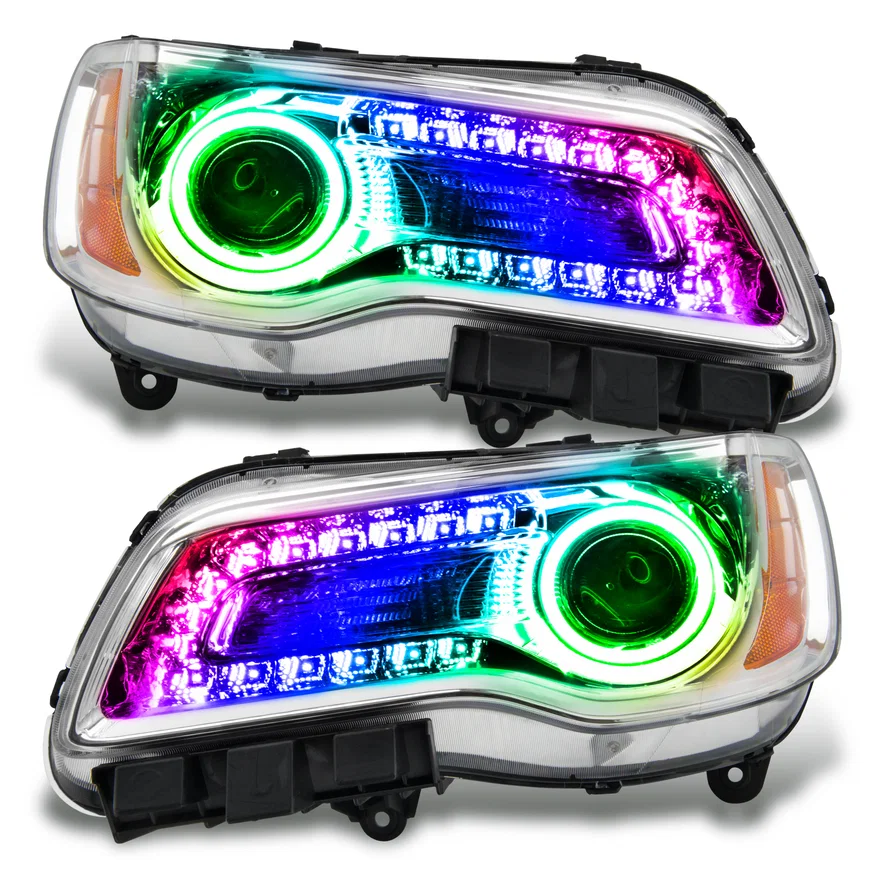 2011-2014 Chrysler 300C SMD HL - Chrome - NON HID - ColorSHIFT DRL