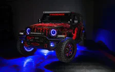 LED Illuminated Wheel Rings - Double LED - Blue image 30