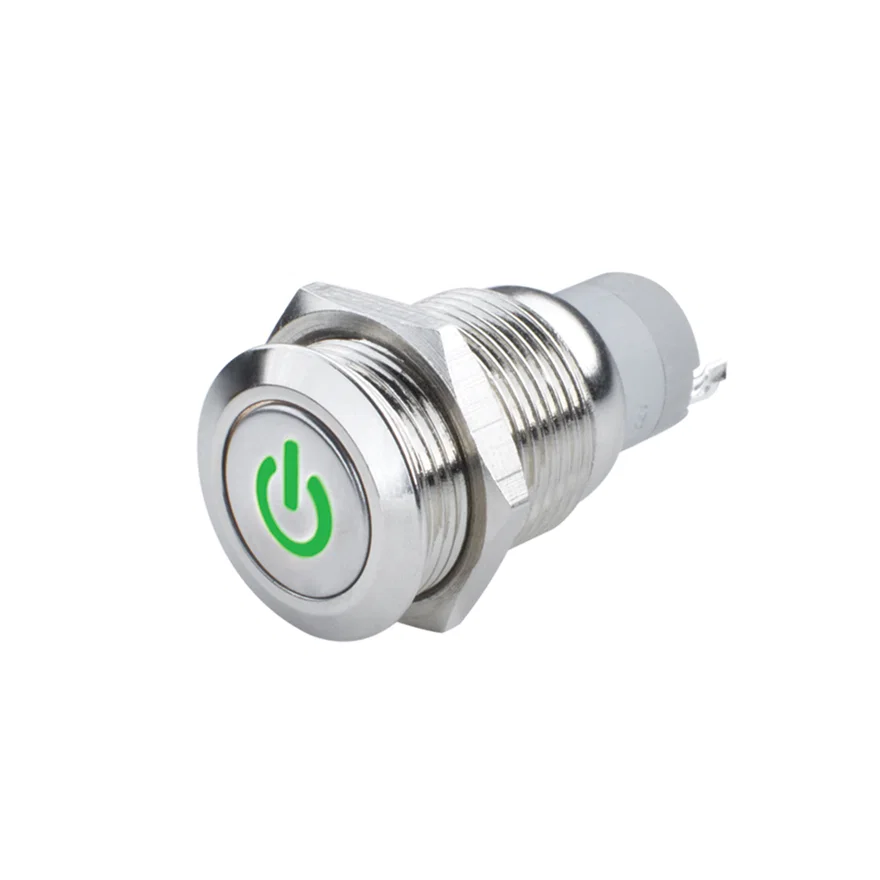 Power Symbol On/Off Flush Mount LED Switch