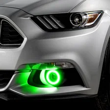 2015-2017 Ford Mustang Dynamic ColorSHIFT RGB+A Projector Fog Halo Kit- Surface Mount image 5