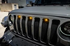 Pre-Runner Style Green LED Grill Kit for Jeep Wrangler image 1