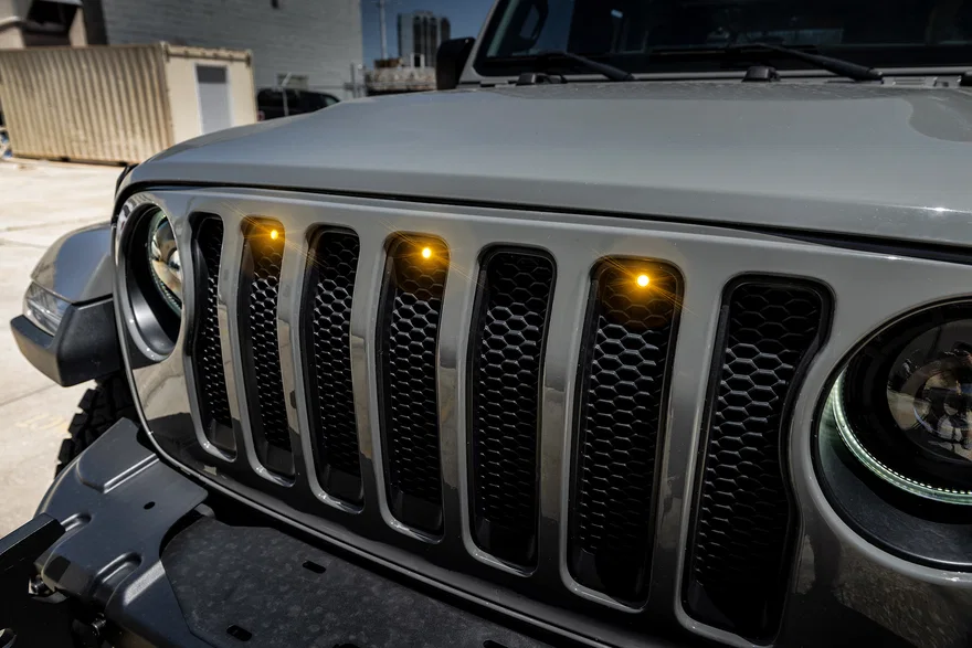 Pre-Runner Style Green LED Grill Kit for Jeep Wrangler