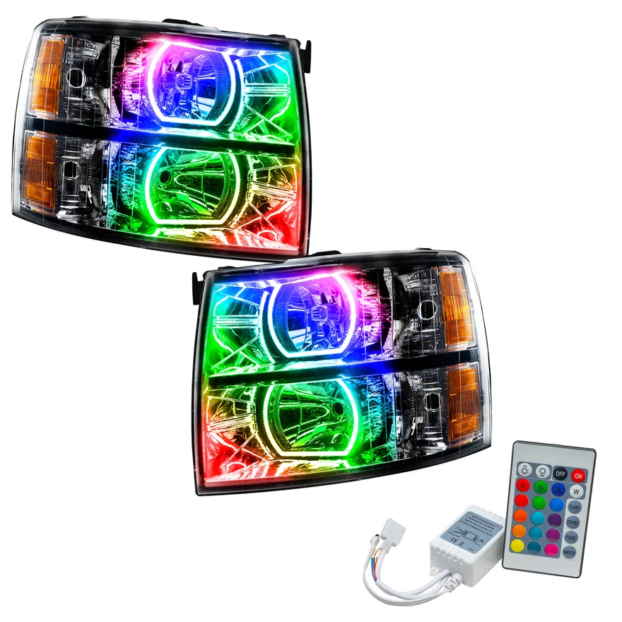 2007-2013 Chevrolet Silverado SMD HL - Black - Square Style