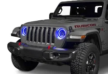 7 Inch High Powered LED Headlights - Black Bezel - Dynamic ColorSHIFT - Jeep JL/JT image 6