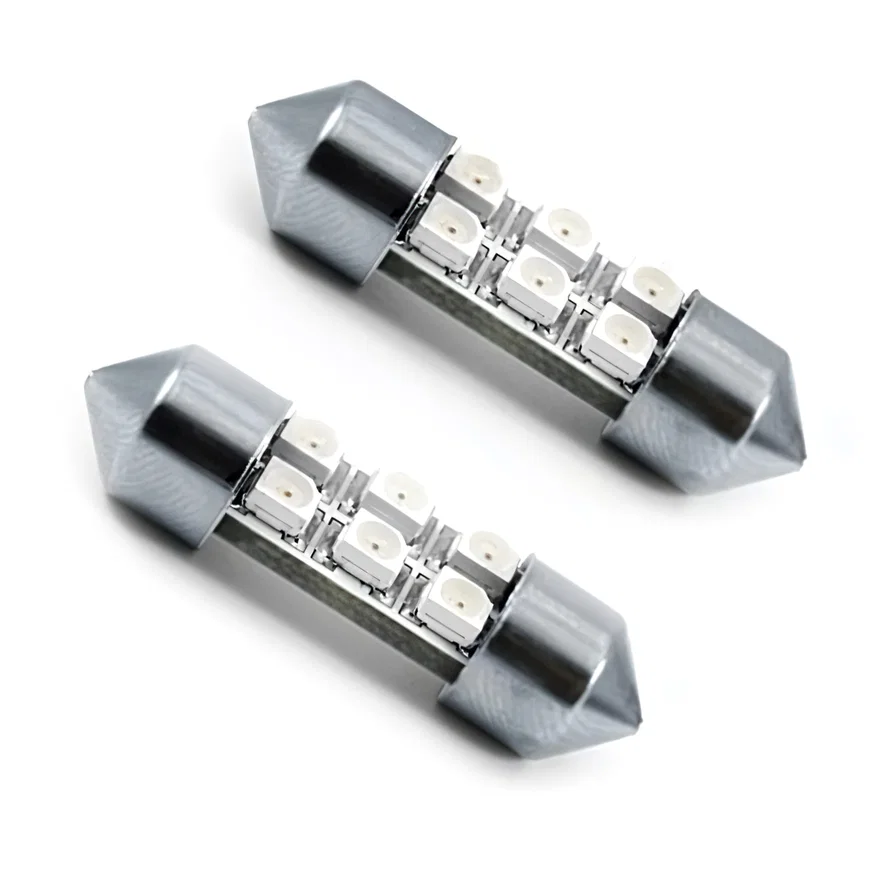 31MM 6 LED SMD Festoon Bulbs (Pair) - Cool White
