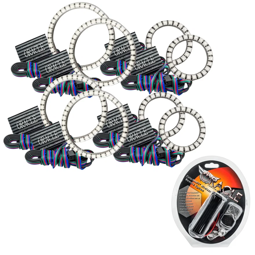 VECTOR Grille Surface Mount LED Halo Kit for Jeep JK/JL/JT - ColorSHIFT LED
