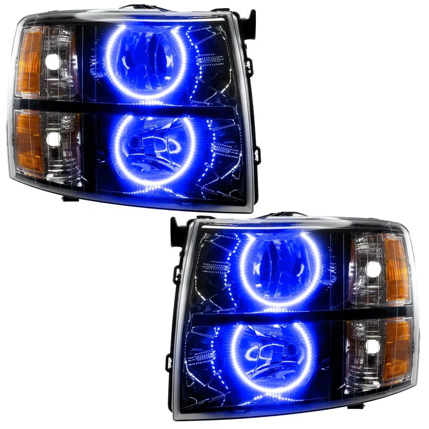 2007-2013 Chevrolet Silverado SMD HL - Black - Round Style