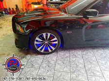 LED Illuminated Wheel Rings - Double LED - Blue image 7