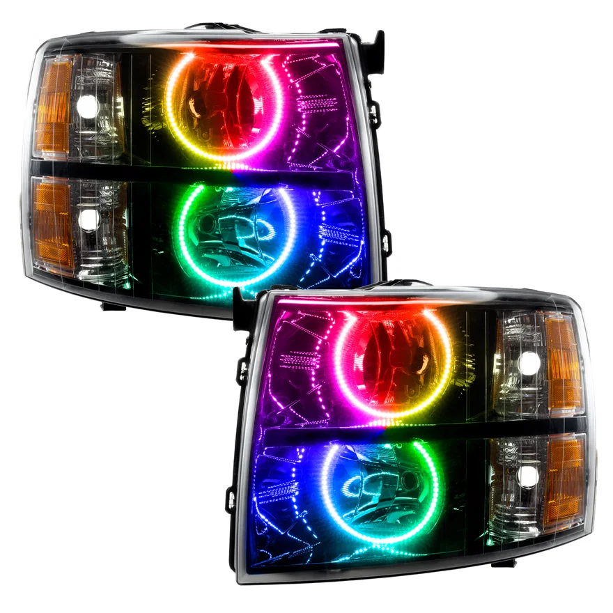 2007-2013 Chevrolet Silverado SMD HL - Black - Round Style