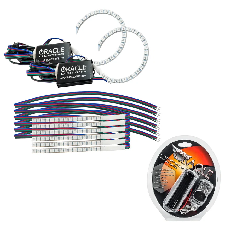 Ford Mustang 2018-2019 ORACLE ColorSHIFT Halo Kit w/ DRL
