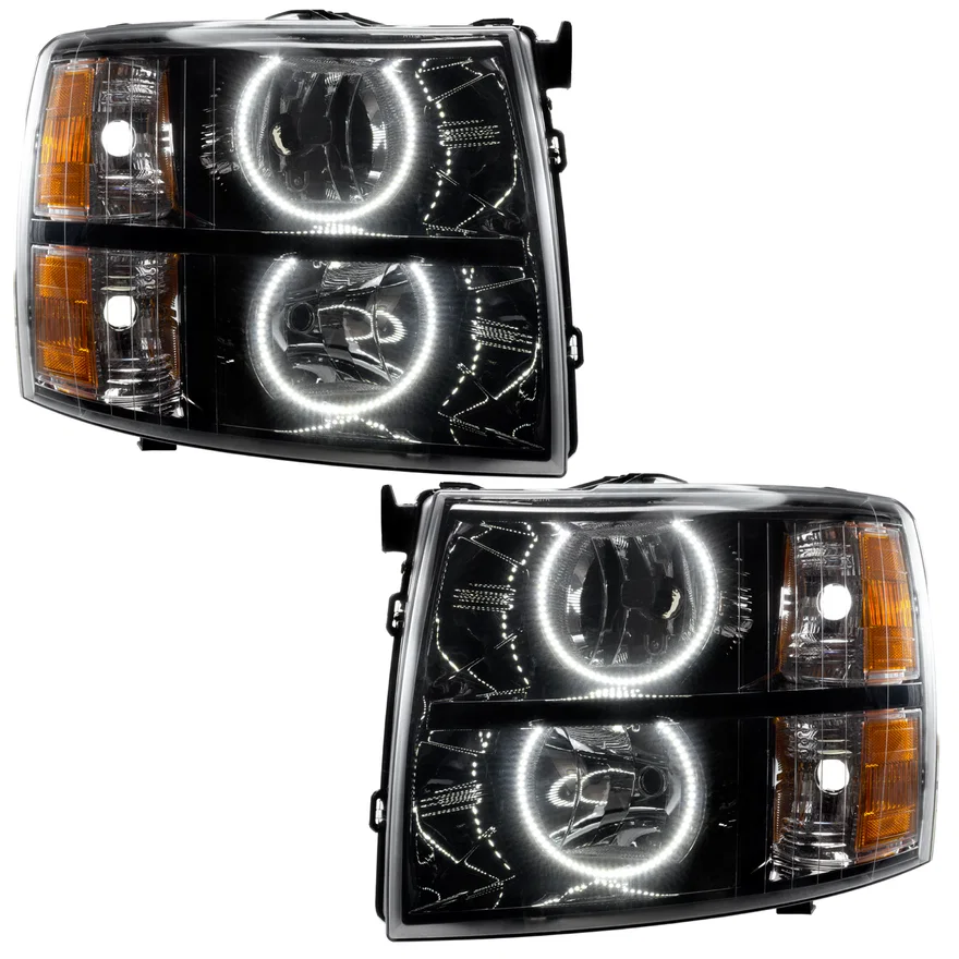 2007-2013 Chevrolet Silverado SMD HL - Black - Round Style