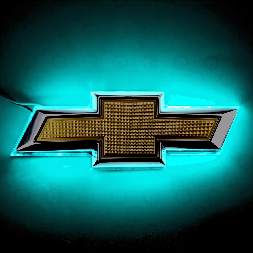 2014-2015 Chevy Camaro Illuminated Bowtie - Dual Intensity Rear Aqua