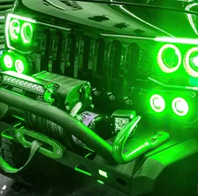 VECTOR Grille Surface Mount LED Halo Kit for Jeep JK/JL/JT - ColorSHIFT LED image 5