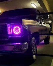 7 in. High Powered LED Headlights, Black Bezel, Dynamic ColorSHIFT image 24