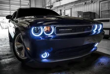 2008-2014 Dodge Challenger Dynamic ColorSHIFT Surface Mount Headlight & Fog Light Halo Kit - COMBO image 10