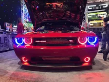 2008-2014 Dodge Challenger Dynamic ColorSHIFT Surface Mount Headlight & Fog Light Halo Kit - COMBO image 11