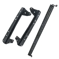 Jeep JK Upper Windshield Brackets + Light Combo image 1