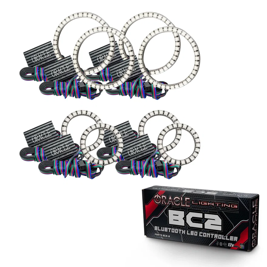 VECTOR Grille Surface Mount LED Halo Kit for Jeep JK/JL/JT - ColorSHIFT LED