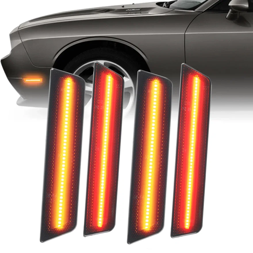 2008-2014 Dodge Challenger Concept Sidemarker Set - Tinted - No Paint