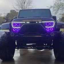 VECTOR Grille Surface Mount LED Halo Kit for Jeep JK/JL/JT - ColorSHIFT LED image 15