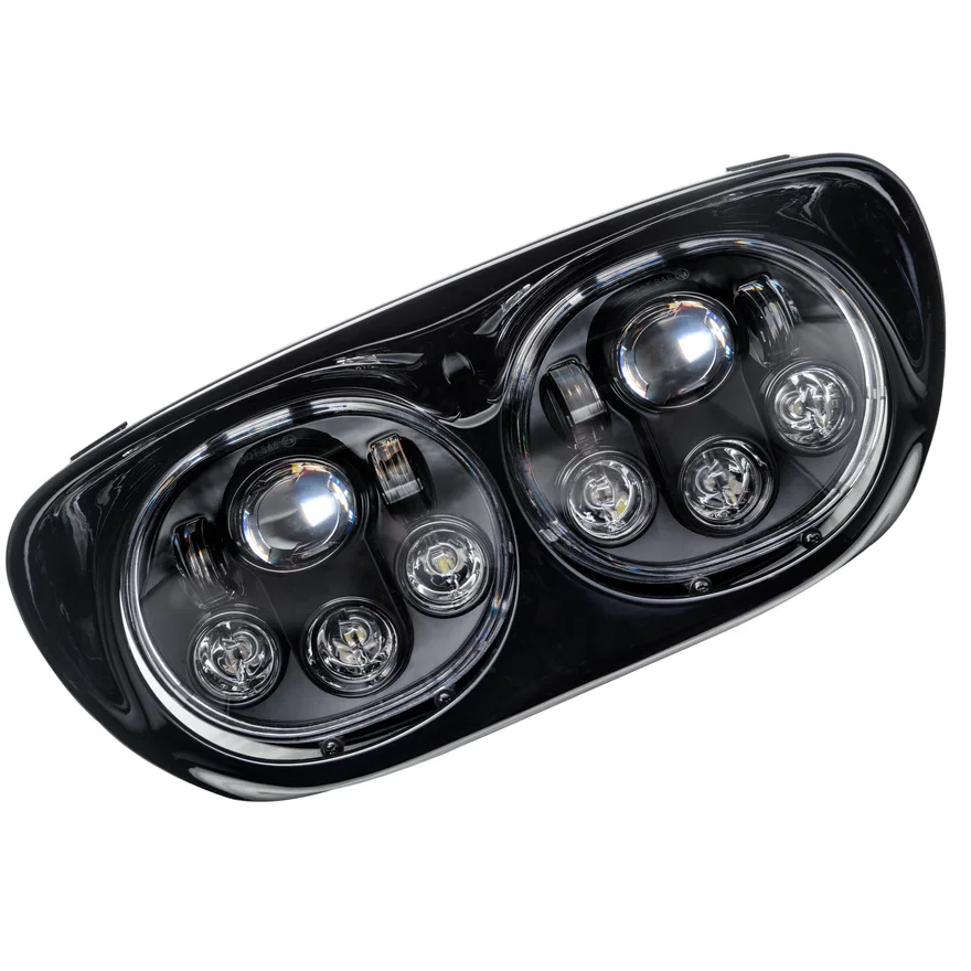 Harley Road Glide Replacement LED Headlight - Black for Harley-Davidson