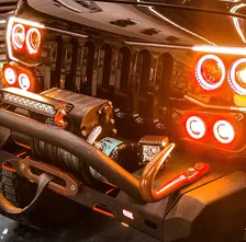 VECTOR Grille Surface Mount LED Halo Kit for Jeep JK/JL/JT - ColorSHIFT LED image 6