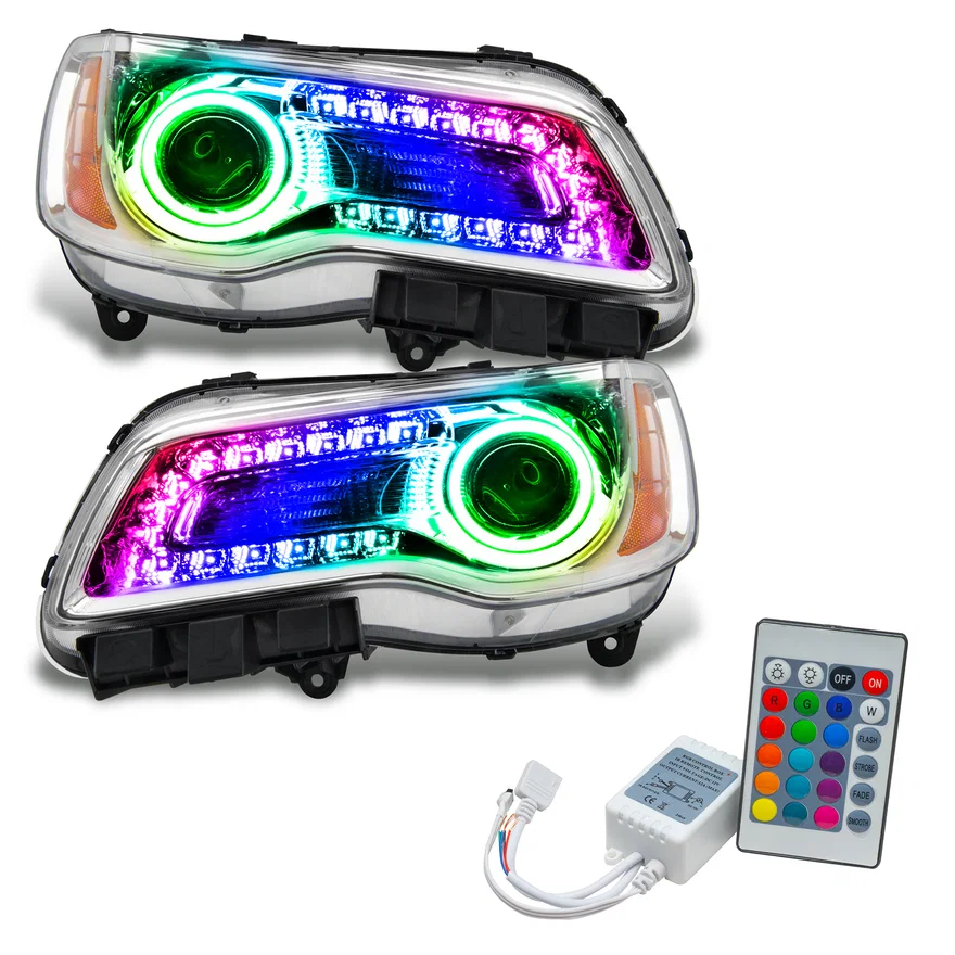 2011-2014 Chrysler 300C SMD HL - Chrome - NON HID - ColorSHIFT DRL