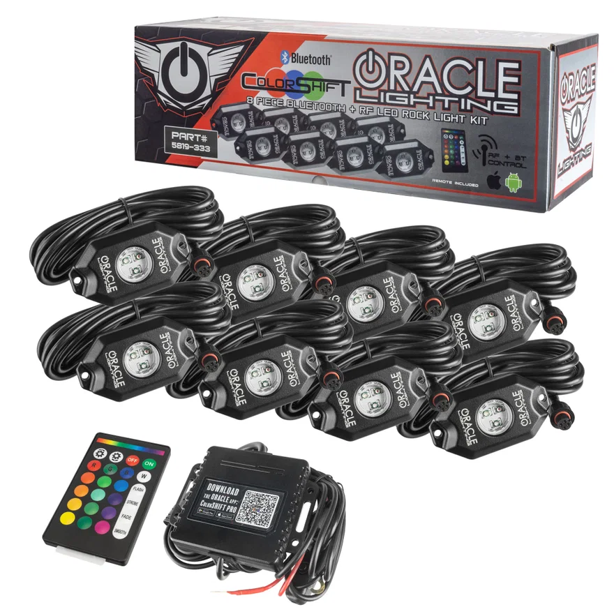Bluetooth + RF ColorSHIFT Underbody Rock Light Kit - 8 PCS