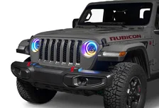 7 Inch High Powered LED Headlights - Black Bezel - Dynamic ColorSHIFT - Jeep JL/JT image 4