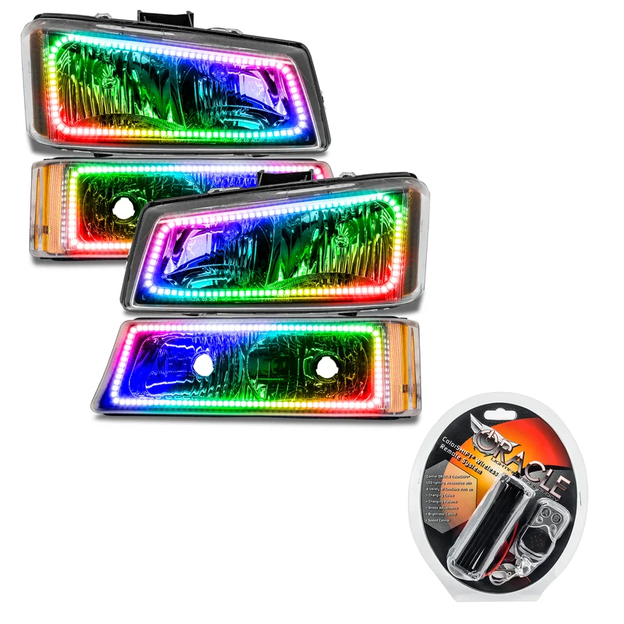2003-2006 Chevy Silverado Pre-Assembled Headlights w/ Parking Lights