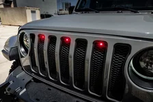 Pre-Runner Style Red LED Grill Kit for Jeep Wrangler image 1