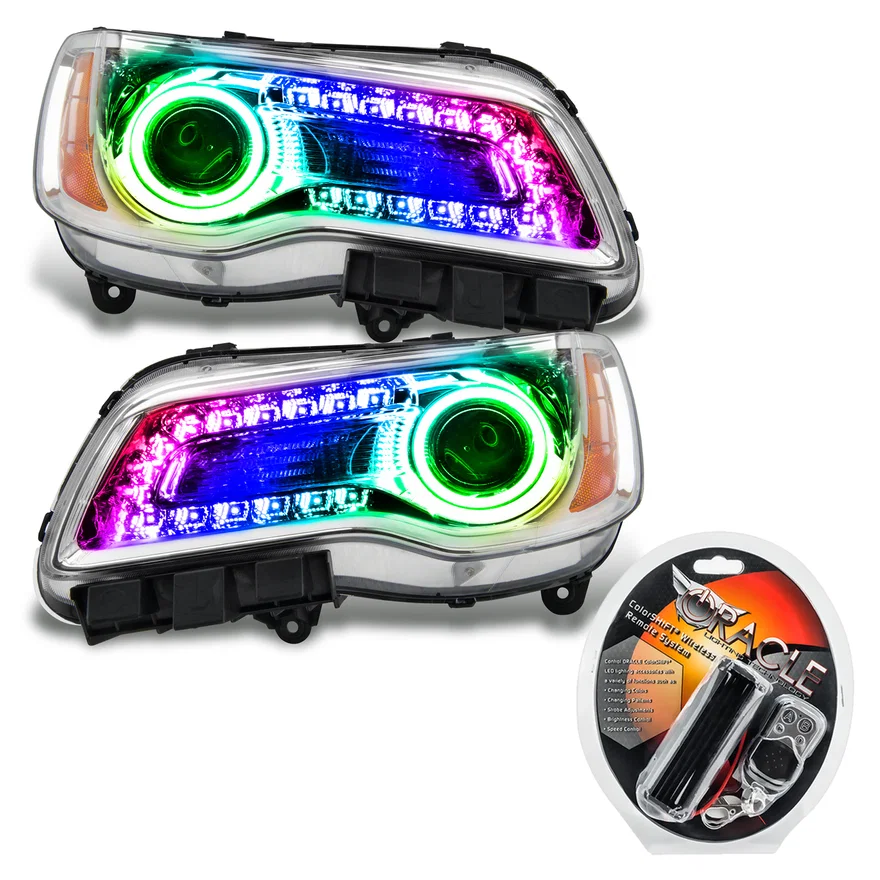 2011-2014 Chrysler 300C SMD HL - Chrome - NON HID - ColorSHIFT DRL