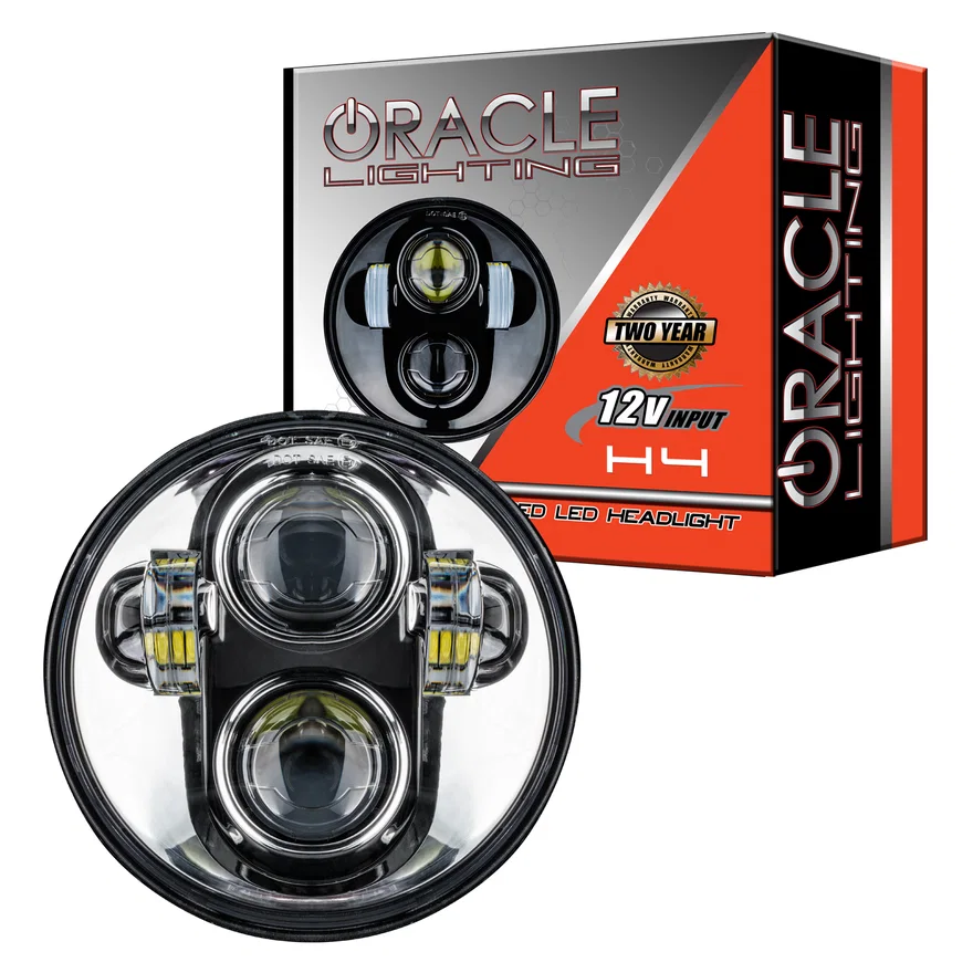 5.75in. 40W Replacement LED Headlight - Chrome