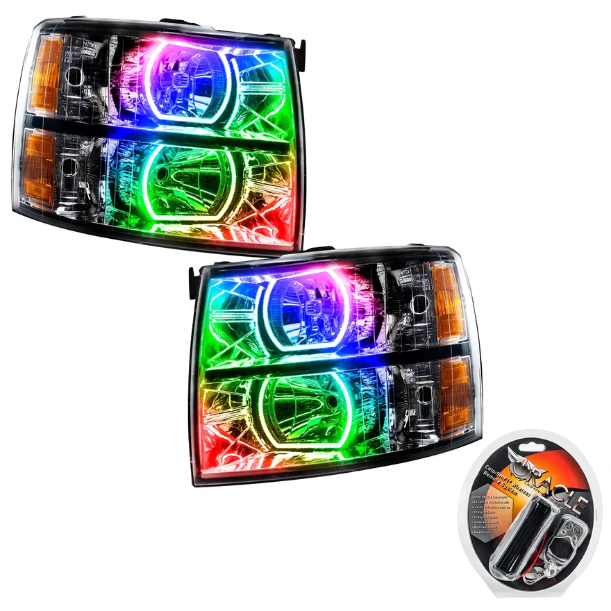 2007-2013 Chevrolet Silverado SMD HL - Black - Square Style