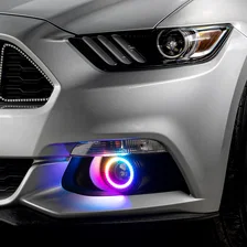 2015-2017 Ford Mustang Dynamic ColorSHIFT RGB+A Projector Fog Halo Kit- Surface Mount image 11