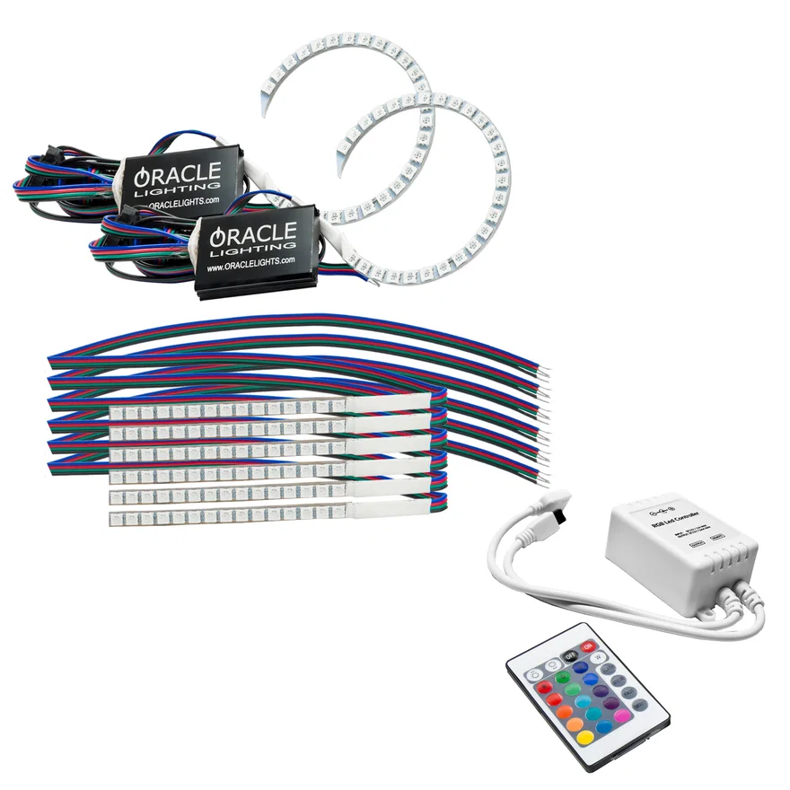 Ford Mustang 2018-2019 ORACLE ColorSHIFT Halo Kit w/ DRL