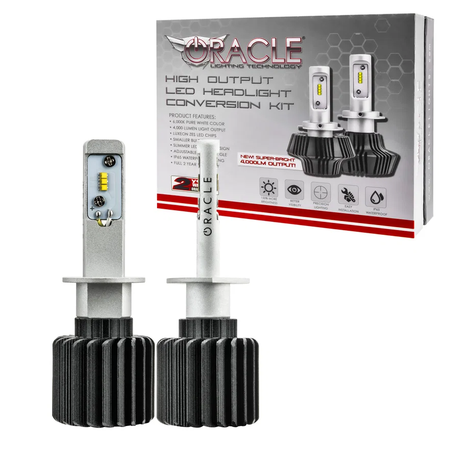 H1 4,000 Lumen LED Headlight Bulbs (Pair)