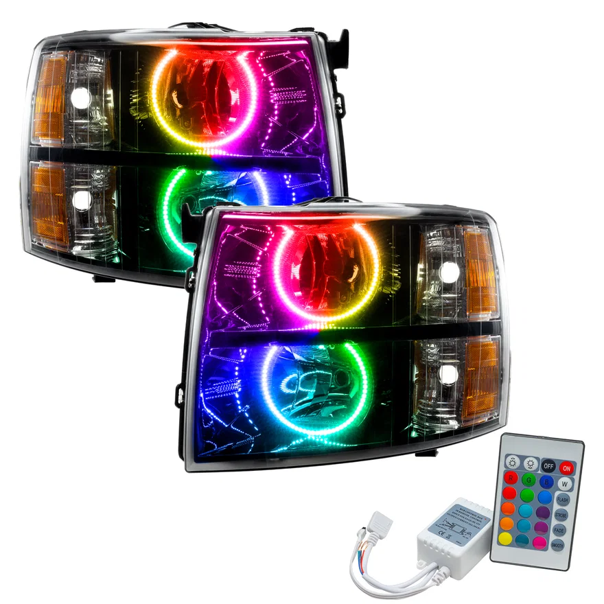 2007-2013 Chevrolet Silverado SMD HL - Black - Round Style