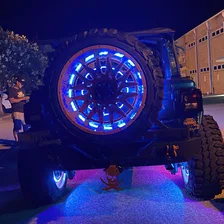 LED Illuminated Wheel Rings - Double LED - Blue image 28