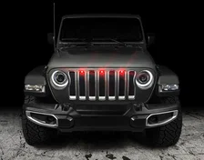 Pre-Runner Style Red LED Grill Kit for Jeep Wrangler image 2