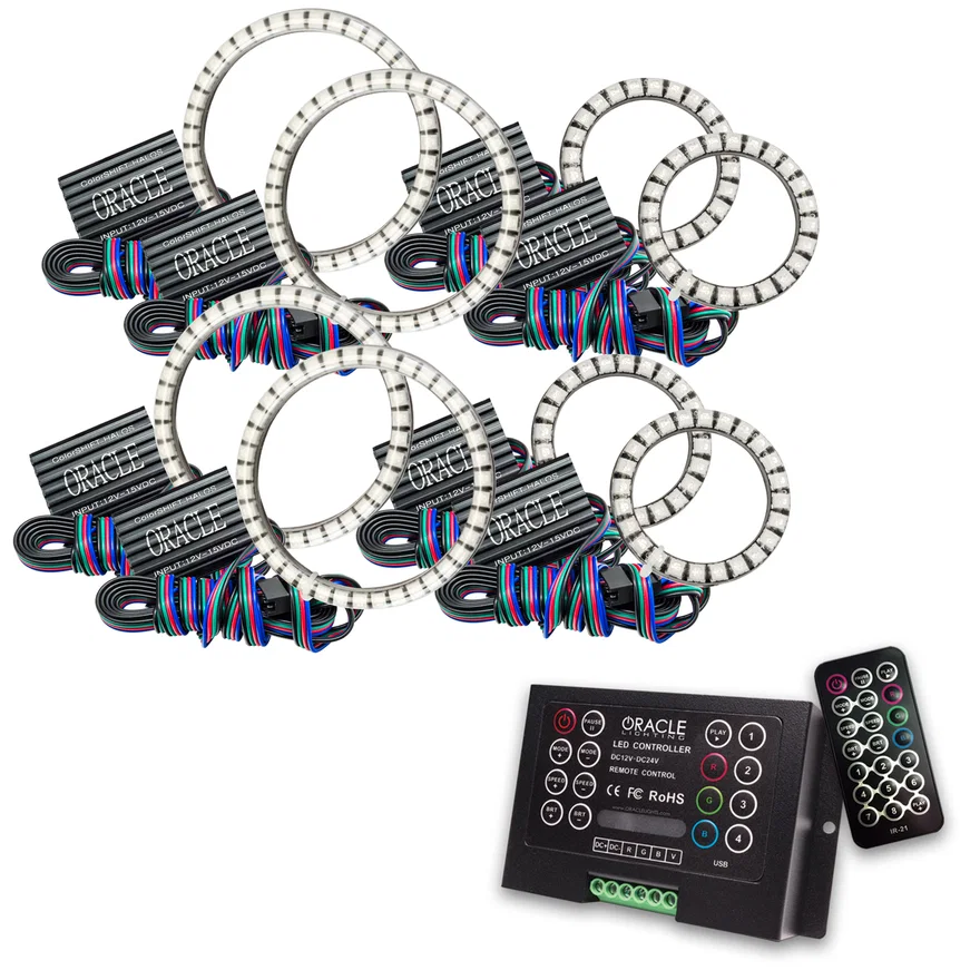 VECTOR Grille Surface Mount LED Halo Kit for Jeep JK/JL/JT - ColorSHIFT LED