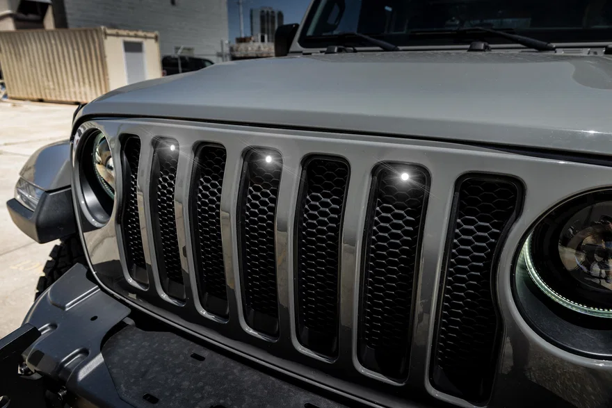 Pre-Runner Style White LED Grill Kit for Jeep Wrangler