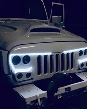 5817-504 Front Center Upper ORACLE Lighting VECTOR Series Full LED Grill- Jeep Wrangler JK image 31