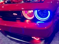2008-2014 Dodge Challenger ORACLE Dynamic ColorSHIFT Headlight Halo Kit - Surface Mount image 6