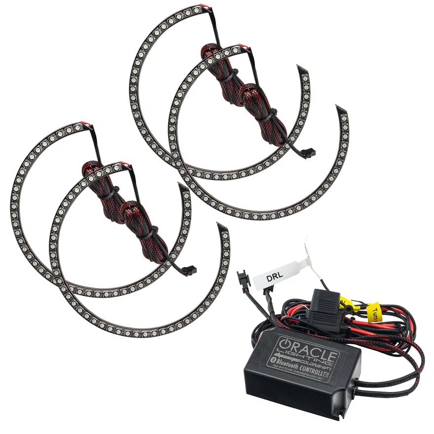 2015-2021 Dodge Challenger ORACLE Dynamic ColorSHIFT Headlight Halo Kit - Surface Mount