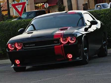 2008-2014 Dodge Challenger Dynamic ColorSHIFT Surface Mount Headlight & Fog Light Halo Kit - COMBO image 4