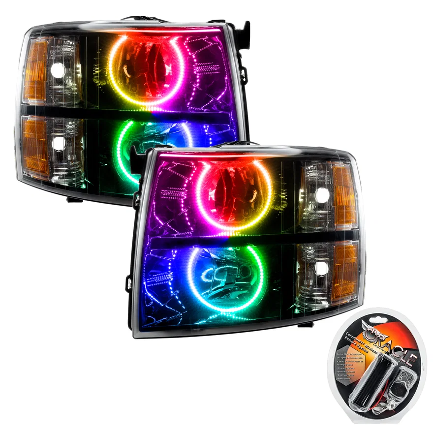 2007-2013 Chevrolet Silverado SMD HL - Black - Round Style