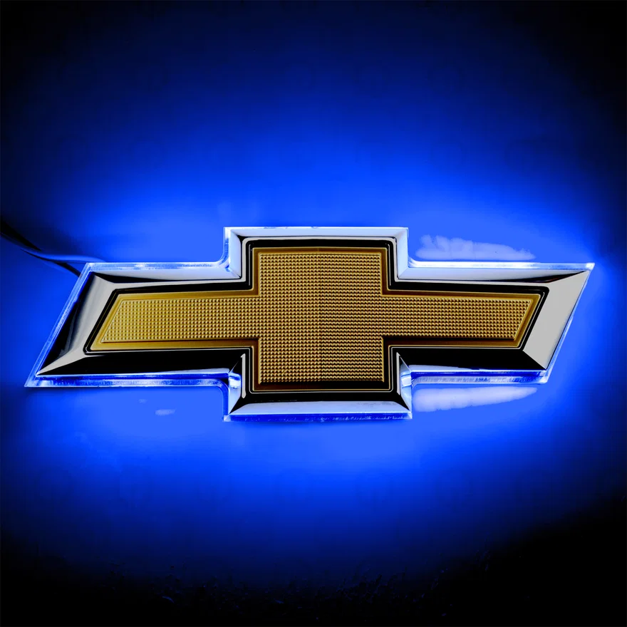 2014-2015 Chevy Camaro Illuminated Bowtie - Dual Intensity Rear Blue