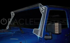 Jeep JK Upper Windshield Brackets + Light Combo image 2